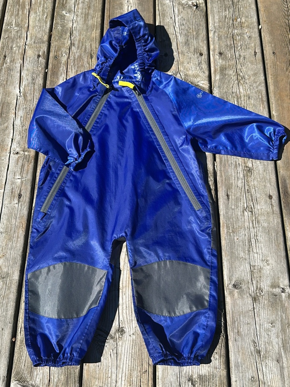 Kids Waterproof Blue Hooded Rain Suit